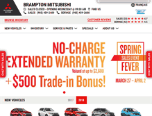 Tablet Screenshot of brampton-mitsubishi.ca